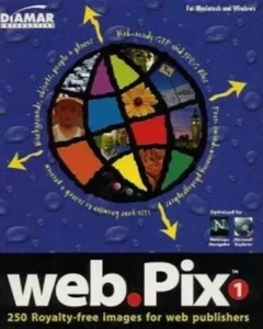 Web.Pix 1 PC MAC CD images website publisher backgrounds GIF JPEG library Diamar - Picture 1 of 1
