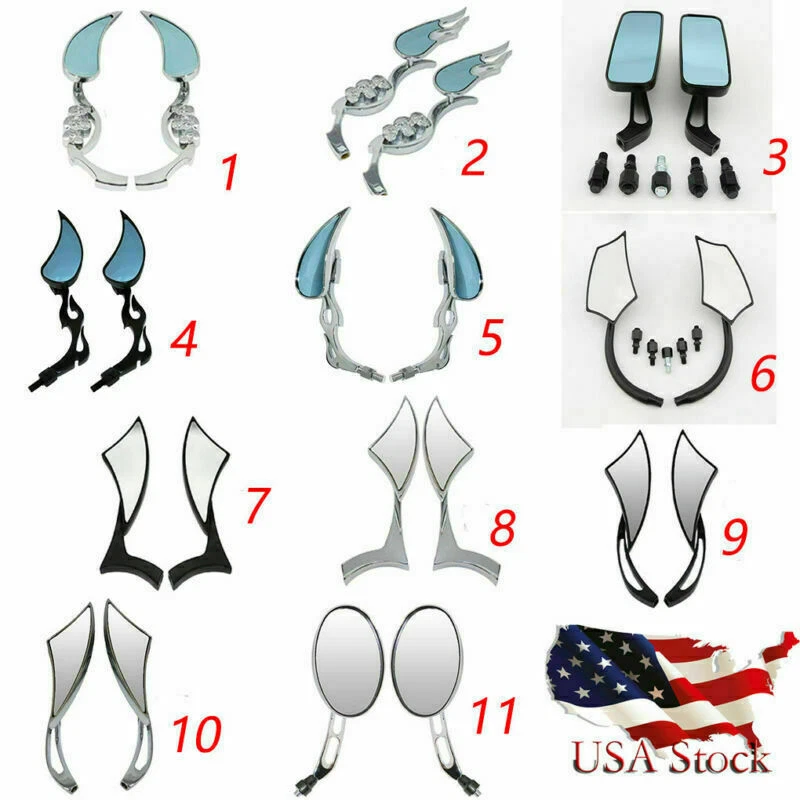 2x Espejos retrovisores laterales para moto Honda Rebel 250 300 500 Shadow VLX600 Foto 1 de 1