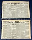 2x New York Tribune May 21 & June 15, 1863 Civil War Era Newspaper Vallandigham