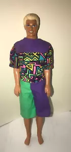 Mattel Nude Ken Doll Brown Molded Hair 1991 Head 1968 Body Barbie Boyfriend - Picture 1 of 4
