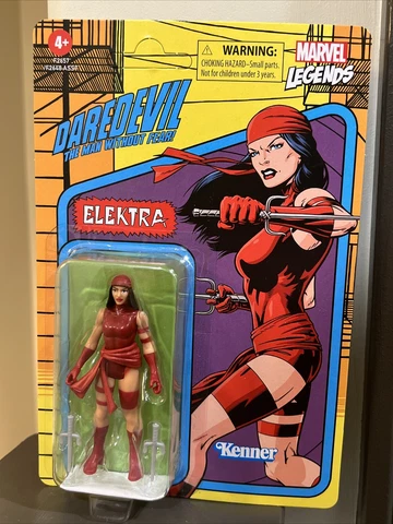 NEW 2022 Marvel Hasbro Kenner Legends Retro ELEKTRA 3.75" Figure MOC Unpunched Cover