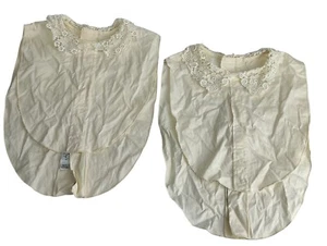 Vintage Besley’s Chicago Lace Collar Dickie Detachable Mock Shirt Set of 2 - Picture 1 of 12
