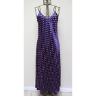 Racil Blue Pink Polka Dot Silk Maxi Dress Size Medium
