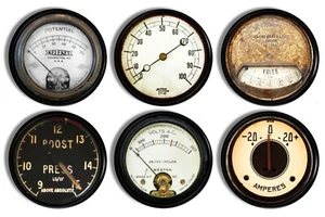 Vintage Industrial Furniture Drawer Pull Handle Retro Steampunk Meter Gauge Knob - Picture 1 of 4