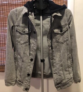 METAL MULISHA HODDIE JACKET SIZE XS COZY BUTTON DOWN 4 POCKETS GRAY GORGEOUS YOU - Picture 1 of 4