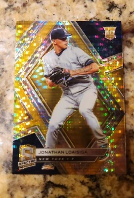 2019 Spectra Jonathan Loaisiga RC New York Yankees Rookie Gold Prizm /10 - Image 1 of 4