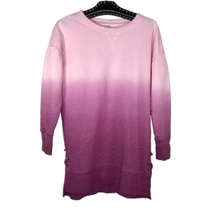 Justice Girl's Ombre Long Sleeve Sweatshirt Dress 12 NWOT Barbie Preppy - Picture 1 of 9