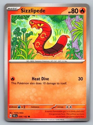 Pokemon TCG SV05: Temporal Forces Sizzlipede 036/162 - Image 1 of 2