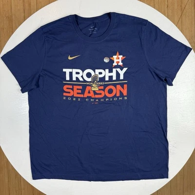 Nike Men Size Large Houston Astros 2022 World Series Champions Trophy Season New - Image 1 of 4