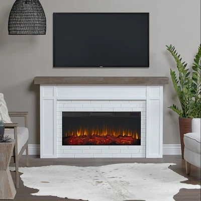 Real Flame 5510E Cravenhall 64" W 5.100 BTU Paisaje Eléctrico - Blanco Foto 1 de 4