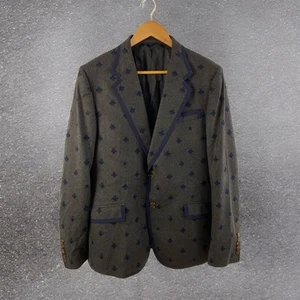 GUCCI Tailored Jacket/-/Wool/Gry/All-Over Pattern Authentic #ED ZGA - Picture 1 of 6