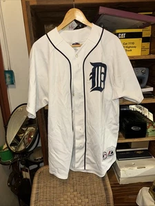 Vintage Majestic Detroit Tigers Ivan Pudge Rodriguez #7 MLB Baseball Jersey L - Picture 1 of 5