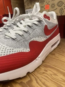 Nike Air Max 1 Ultra Flyknit OG White University Red 843384101 Herren 12,5 QS - Bild 1 von 14