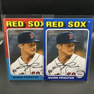 2024 Topps Heritage High Number Dark Blue Border #579 Quinn Priester RC Red Sox - Picture 1 of 4