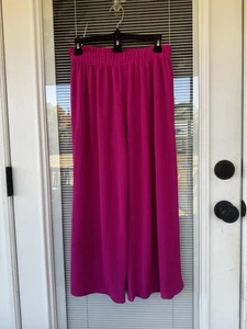 Dear Scarlett Wrinkle Free Bali Travel Pants- Small Pink - Picture 1 of 7