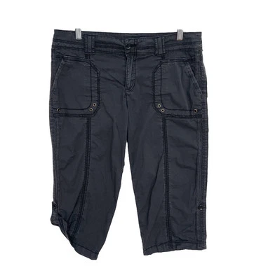 Pantalones capri cargo gris oscuro Marrakech para mujer talla 29 medianos 10 algodón elástico Foto 1 de 4