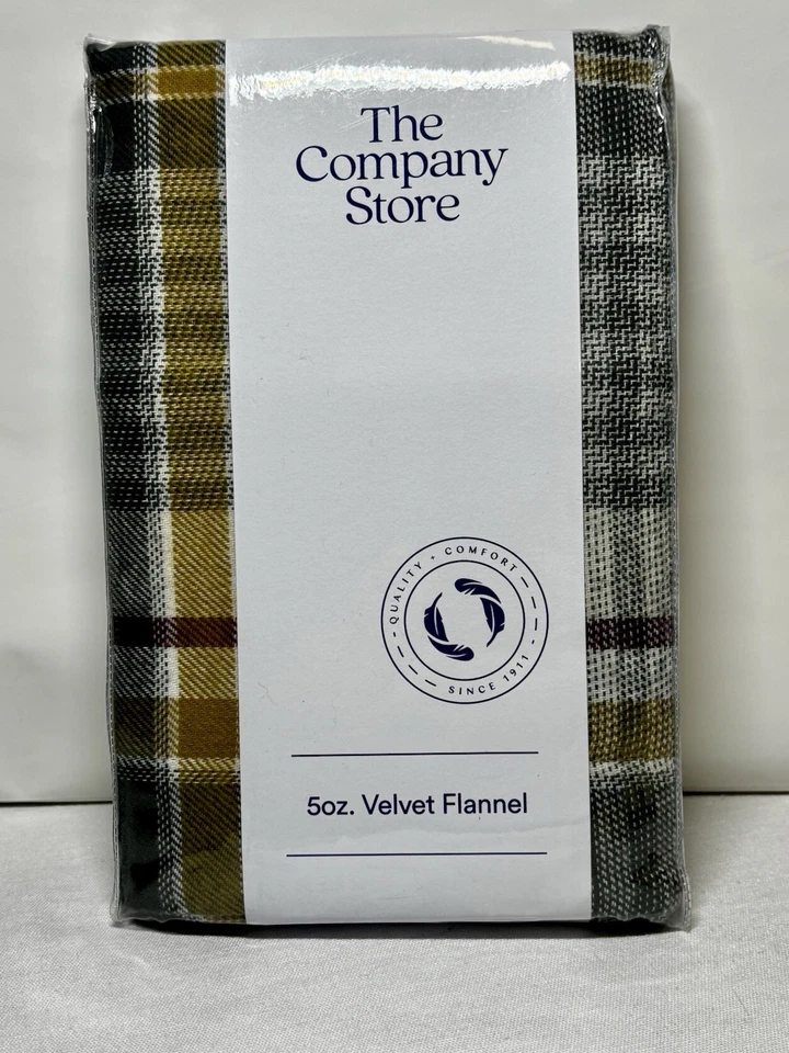 New! The Company Store 5 Oz. Velvet Flannel King Sham 100% Cotton Gray-multi - Image 1 of 4