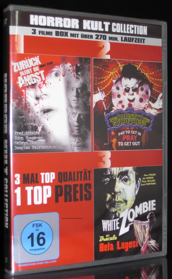 DVD HORROR KULT - ZURÜCK BLEIBT DIE ANGST, WHITE ZOMBIE, KABINETT DES SCHRECKENS - Bild 1 von 1