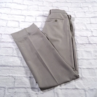 Pantalones de vestir Enro gris topo frente plano poliéster para hombre 32x32 Foto 1 de 4
