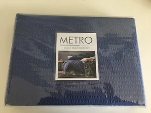 M Corfu Single Quilt Cover Set Denim BNIP RRP $159.99 - Picture 1 of 4