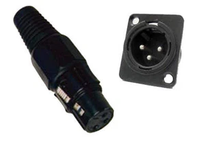 (1 EACH) PROCRAFT PC-TX003 3-PIN XLRF CBL Mount & PXLRMP-B 3-PIN XLRM D Type - Picture 1 of 1