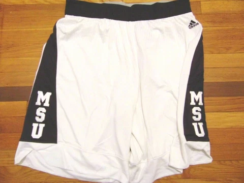 ADIDAS AUTHENTIC NCAA MISSISSIPPI STATE BULLDOGS BASKETBALL GAME SHORTS 3XL+4" Cover