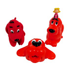 Scholastic Clifford The Big Red Dog Lot of 3 Doggy Bank Magnifying Glass Plush