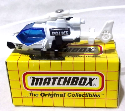 MJ7 Matchbox - Yellow Box - MB46 Mission Chopper - White & Black - Police - Image 1 of 4