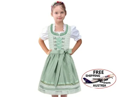 Children's dirndl dress Cassy Trachtenhans sage green/7-8 years, sizes 122-128 - Image 1 of 4