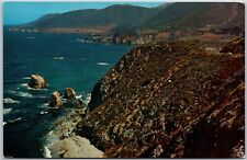 Rugged Shore Line on Highway 1 Near Big Sur, California - Postcard