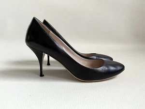 Escarpins en cuir à bout rond MIU MIU - Pointure 37 1/2 - Imagen 1 de 6