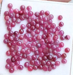 Pietre preziose rubino naturale sciolte 26,60 carati taglio cabochon rotondo pulito occhio - Foto 1 di 3