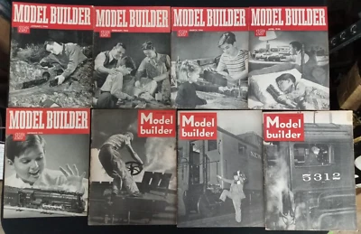 8 VTG 1946 MODEL BUILDER MAGAZINES LIONEL TRAIN RAILROAD - Image 1 of 2