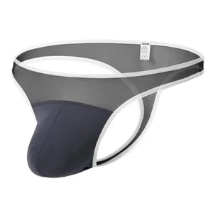 Zonbailon Men's Thong Bikini Small Mesh Breathable Sexy Nude Hips T Pants - Picture 1 of 20