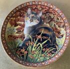 LESLEY ANNE IVORY CAT PLATE  LYNFASCAT IN AUTUMN 4 SEASONS DANBURY MINT PERFECT