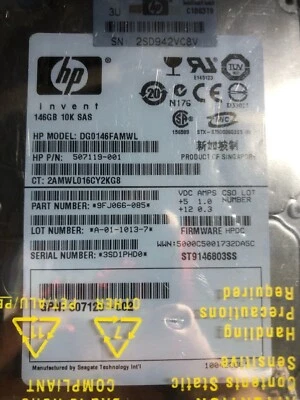 HP Proliant Server 146GB SAS 10000 RPM 2.5" (459512-002) HDD - Image 1 of 3