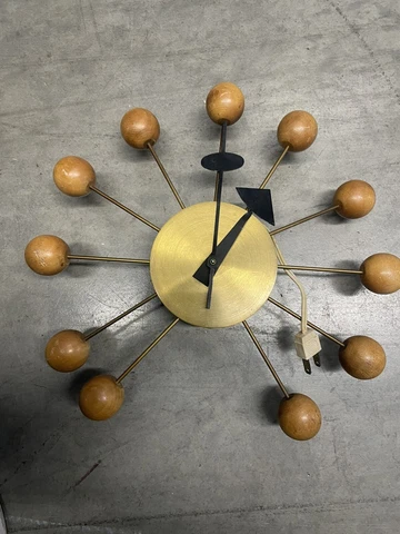 Original George Nelson For Howard Miller Ball Clock Mid Century Electric RARE Cover