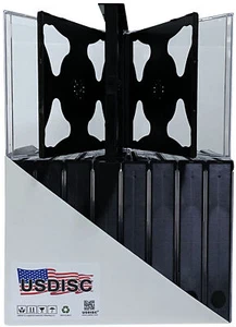 USDISC CD Jewel Cases Chubby 24 mm, Quintuple 5 dischi (nero) lotto - Foto 1 di 4