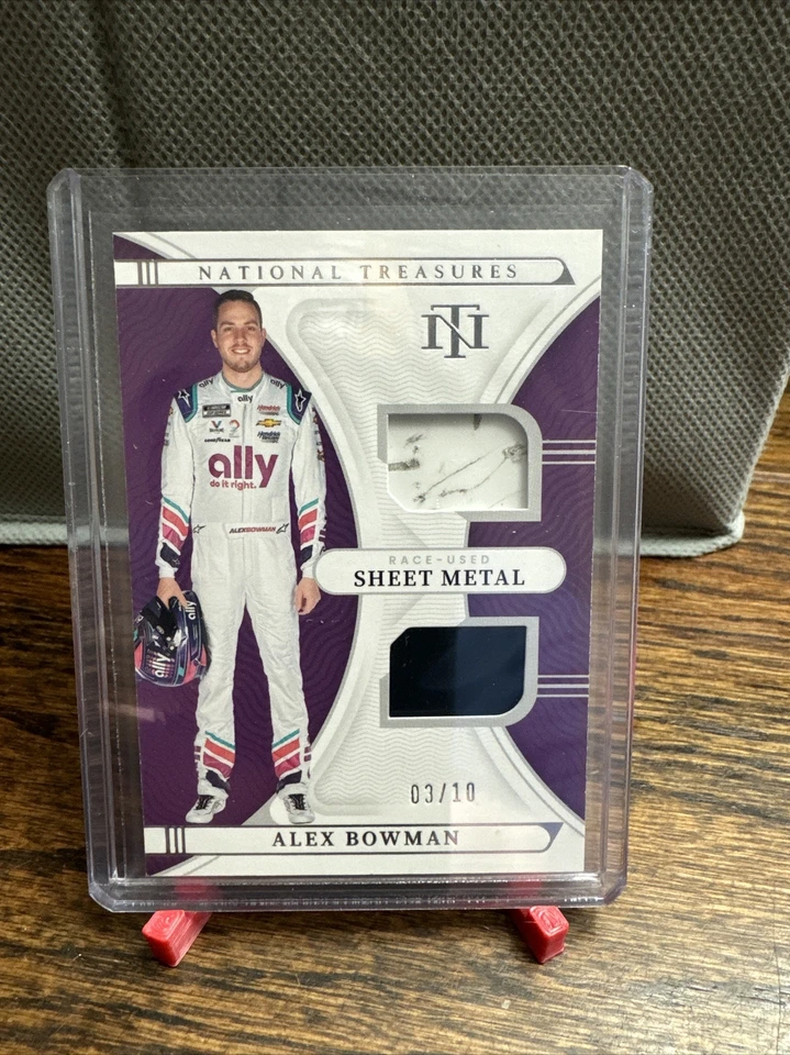 2022 Alex Bowman National Treasures Race Used Sheet Metal /10 - Image 1 of 2