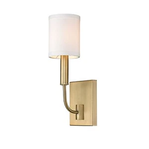 Aged Brass Modern Glam Traditional 1-light Wall Sconce with Shade Gold - Picture 1 of 3