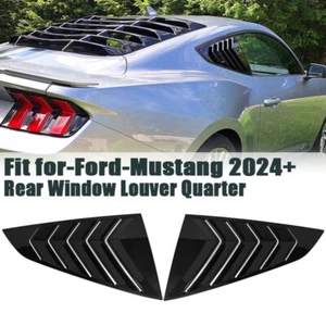 Par para Ford Mustang GT 2024 UP negro brillante ventilación lateral ventana persiana cubierta de cuchara - Imagen 1 de 11