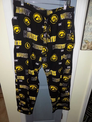 Iowa Hawkeyes Black Pajama Bottoms Size XL Men's EUC Cover