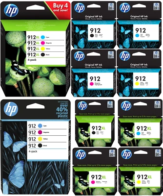 ORIGINAL HP 912 XL HP912XL Tinte Drucker Patronen Office Jet 8012 8014 Pro 8022 - Bild 1 von 4