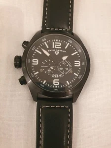 Swiss Legend Black Big Dial Men's Watch - Picture 1 of 13