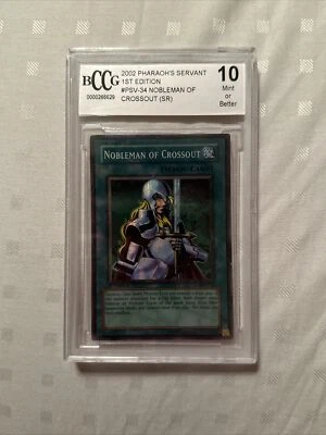 Beckett BCCG 10 2002 YU-GI-OH! Nobleman of Crossout Pharaohs Servant 1st Edition - Image 1 of 4