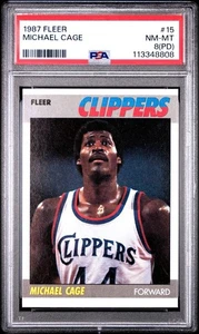 1987 Fleer Michael Cage #15 RC PSA 8 NM-MT - Bild 1 von 3