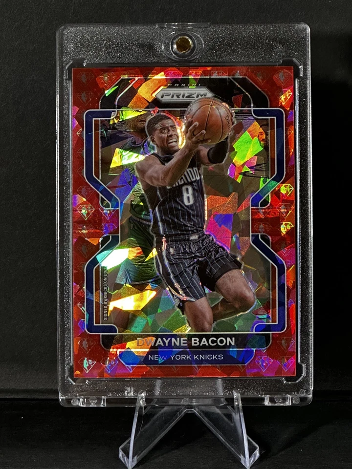 2021-22 Prizm Dwayne Bacon 75th NBA Anniversary Red Ice Prizm Rookie /75 SSP - Image 1 of 3