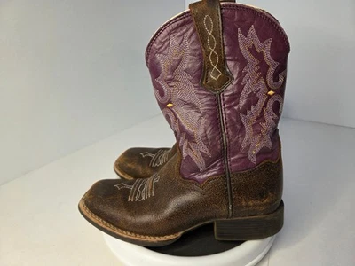 Botas de Vaquero Ariat Tombstone Jóvenes Niñas Talla 13 Púrpura Ciruela Puntera Cuadrada 10015390 Foto 1 de 4