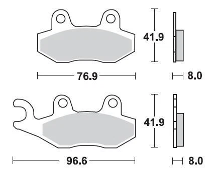 Braking SM1 Brake Pads #696SM1 for Kawasaki/Yamaha/Suzuki - Image 1 of 1