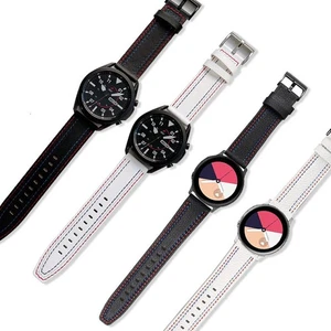 Genuine Leather Band Strap for Samsung Galaxy Watch 3 41/45mm Active2 40/44mm S3 - Picture 1 of 20